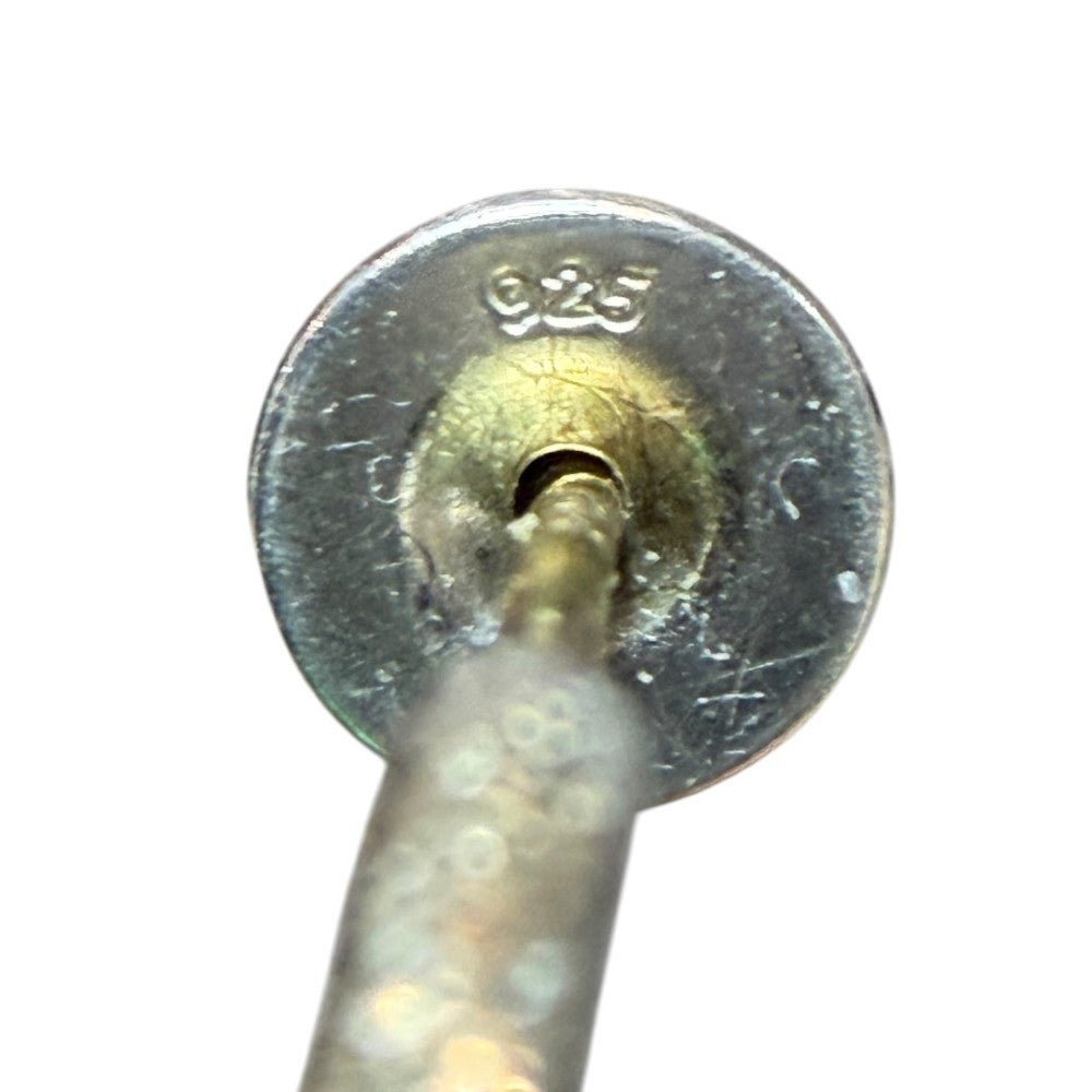 CAREERING PLACEBO CRYSTALLIZED Silver Hoop Earring Size 101