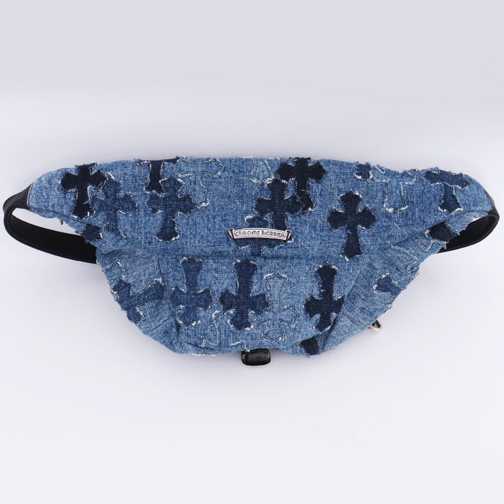 CHROME HEARTS #1 Snatch Pack Denim Cross Bag Indigo Size #1