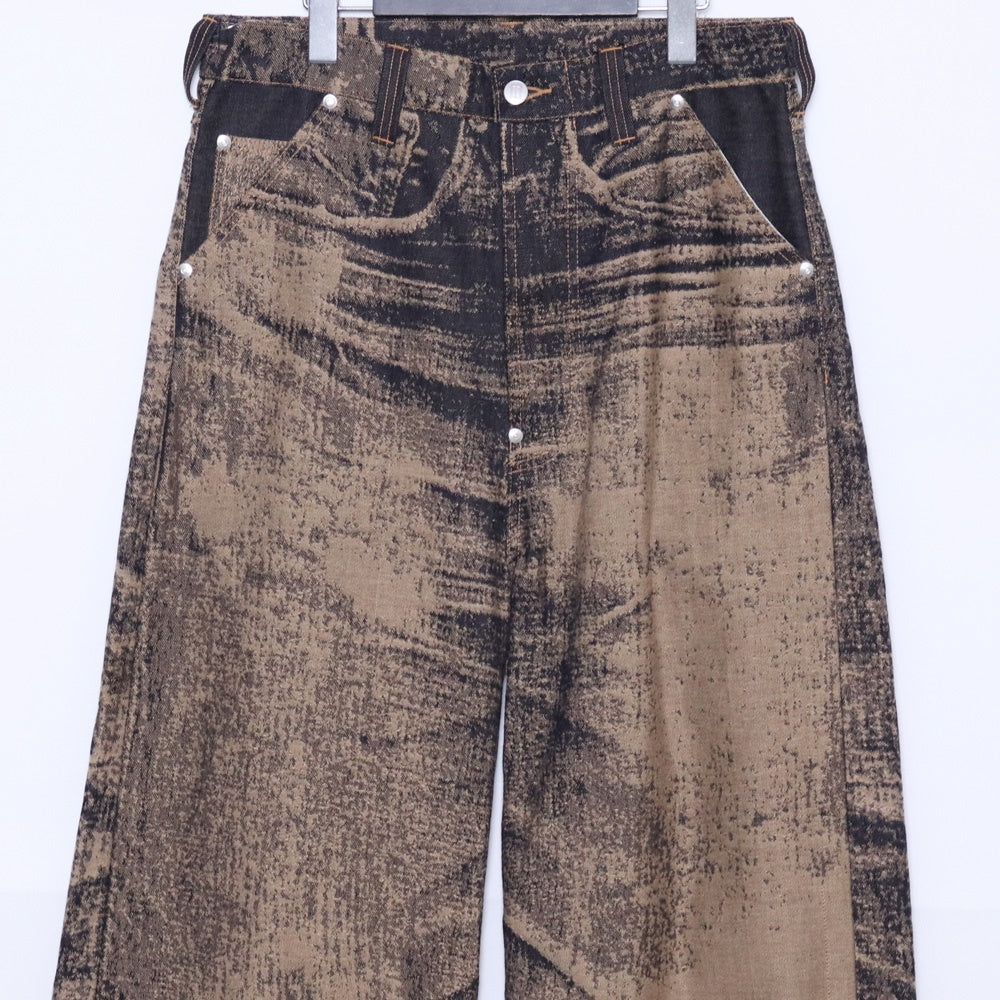 DAISUKE TANABE 26SS X-Ray Jacquard Wide Denim Jeans Size 32