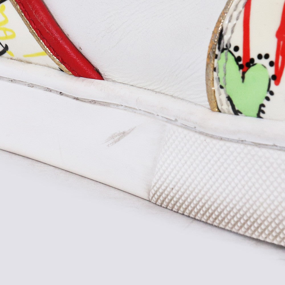 CHRISTIAN LOUBOUTIN Graphic Sneakers White Size EU 43