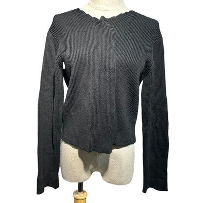 Y's 90s Buttonless Cotton Knit Cardigan Black Size FREE