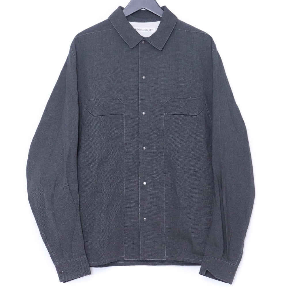 OPPOSE DUALITY 25AW Panel Button-Up Shirt Gray Size 48