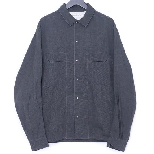 OPPOSE DUALITY 25AW Panel Button-Up Shirt Gray Size 48