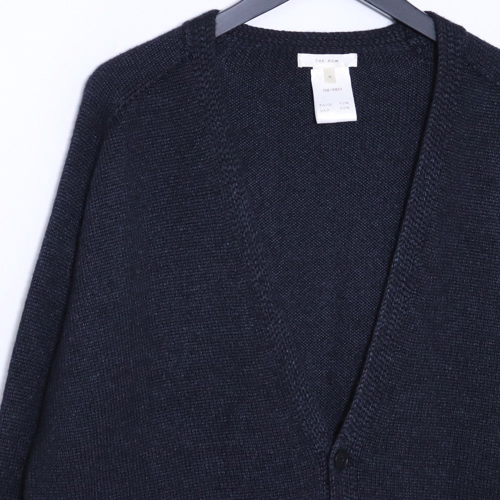 THE ROW Sheldon Alpaca Silk Wool Cardigan Navy Size M