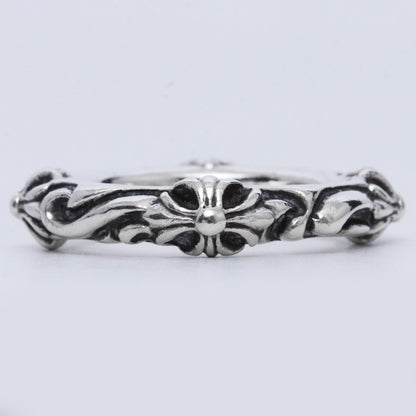 CHROME HEARTS SBT Band Ring Silver Size JP 12