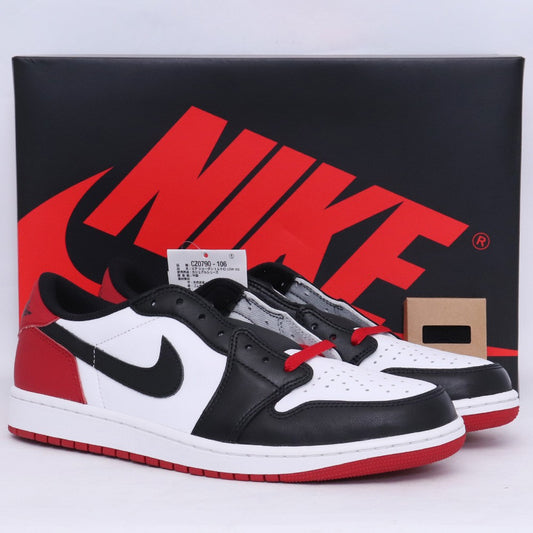 NIKE AIR JORDAN 1 Retro Low OG Black Toe Sneakers Size 29cm