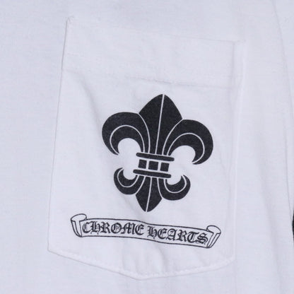 CHROME HEARTS BS Fleur Logo Print T-Shirt White Size S