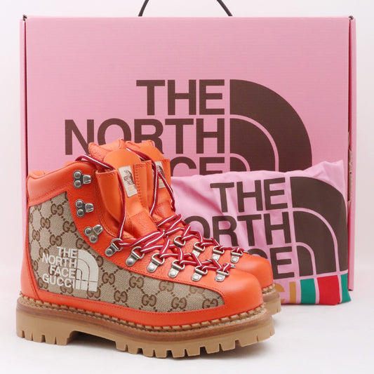 GUCCI x The North Face GG Pattern Boots Beige Size 25.5cm
