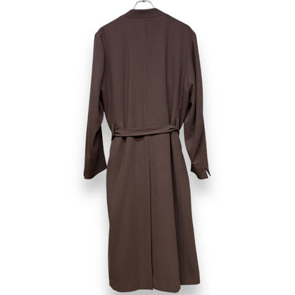 ETHOSENS Layer Collar Wool Coat Brown