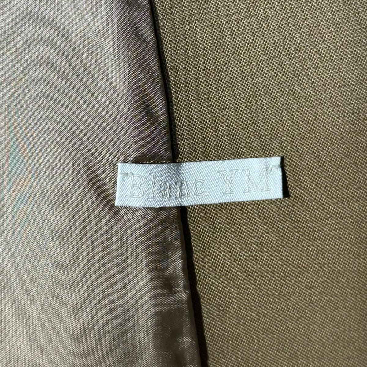 Blanc YM Wide Short Trench Wool Coat Brown Size S