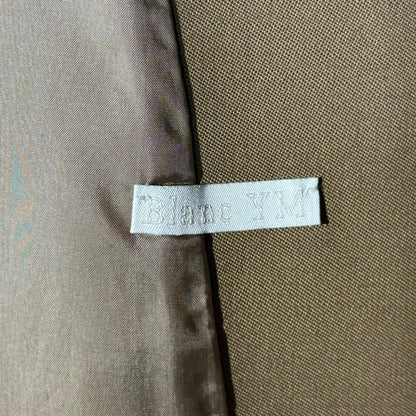 Blanc YM Wide Short Trench Wool Coat Brown Size S
