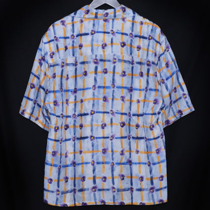 MARNI 24SS Graphic Print Short Sleeve Shirt Blue Size 44