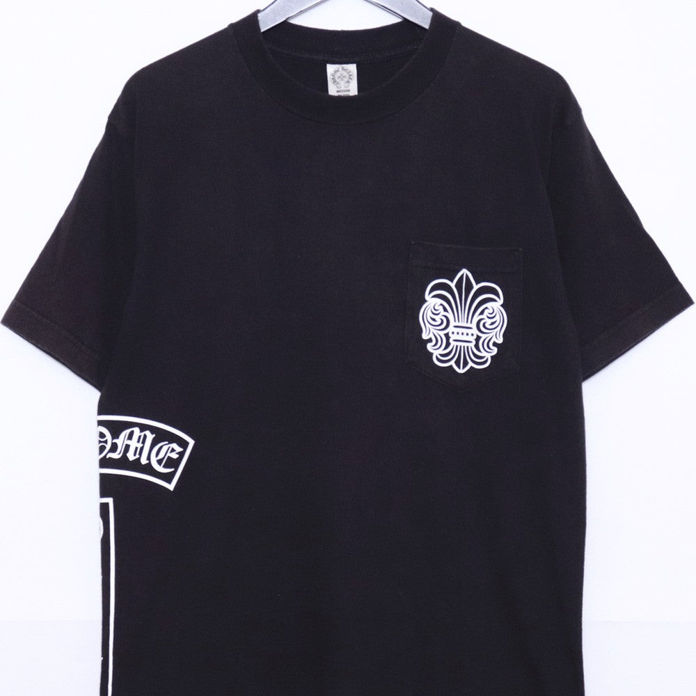 CHROME HEARTS OLD BS Flare T-Bar Pocket T-Shirt Black Size M