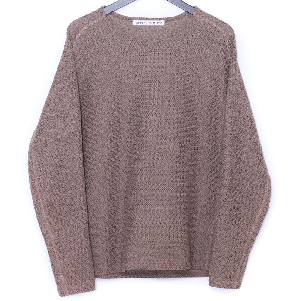 OPPOSE DUALITY 25AW Russel Long Sleeve Sweater Beige Size 44