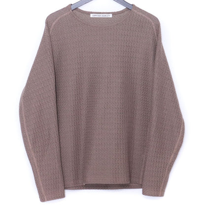 OPPOSE DUALITY 25AW Russel Long Sleeve Sweater Beige Size 44