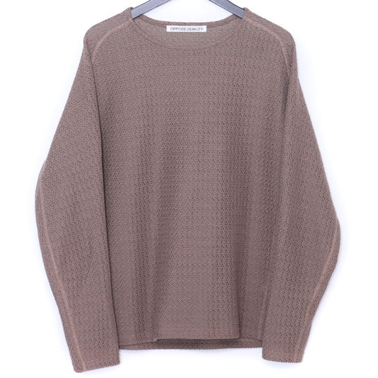 OPPOSE DUALITY 25AW Russel Long Sleeve Sweater Beige Size 44