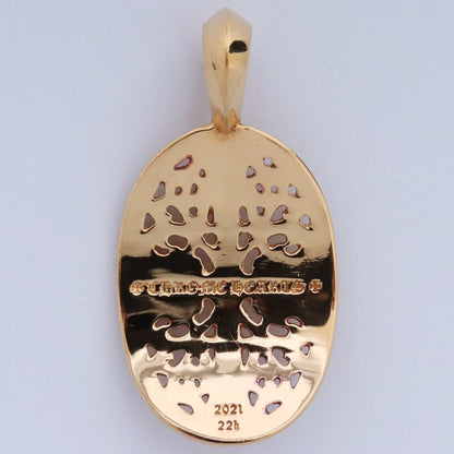 CHROME HEARTS 22K Classic Oval Gold Necklace Size F
