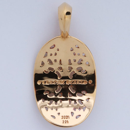 CHROME HEARTS 22K Classic Oval Gold Necklace Size F