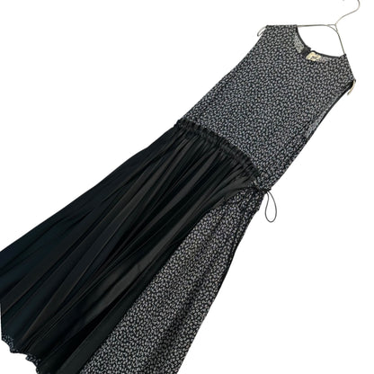 noir kei ninomiya 19SS Floral Gathered Pleated Dress Size XS
