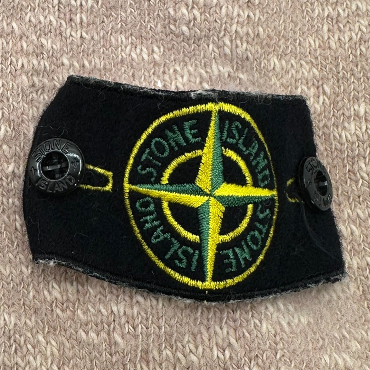 STONE ISLAND 21AW Compass-Patch Cargo Knit Beige Size L