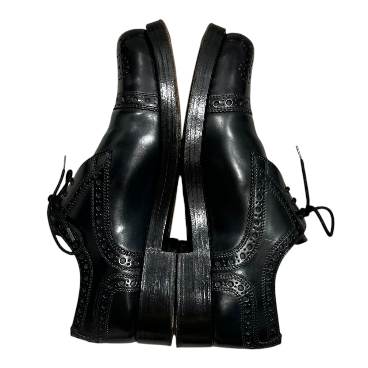HEINRICH DINKELACKER Rio Captoe Cordovan Shoes Navy Size 7