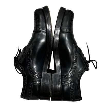 HEINRICH DINKELACKER Rio Captoe Cordovan Shoes Navy Size 7