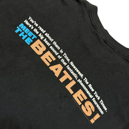 VINTAGE 90s "Meet The Beatles" Band T-Shirt Black