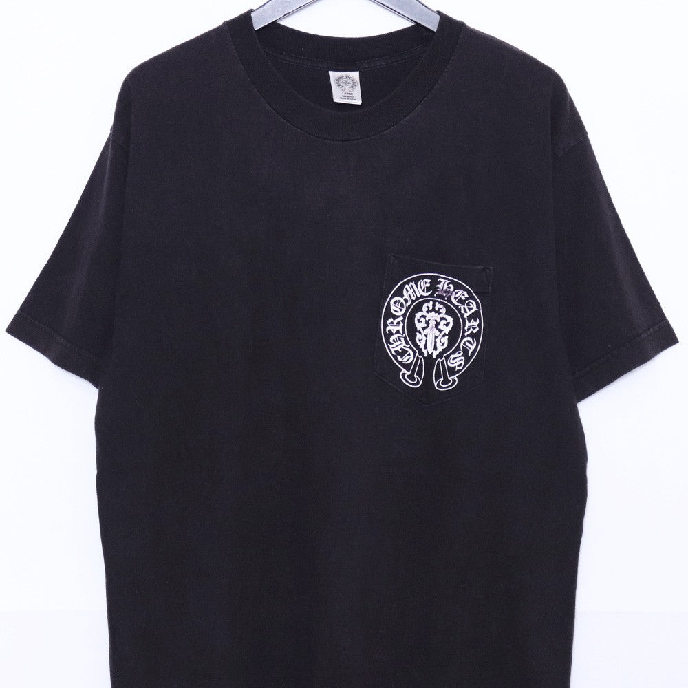 CHROME HEARTS OLD American Flag Dagger T-Shirt Black Size L