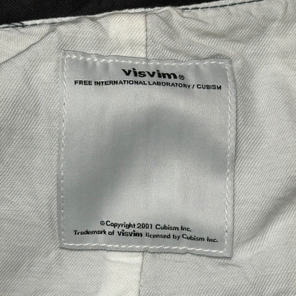 VISVIM 00s Fishtail Striped Cotton Coat Navy Yellow Size M