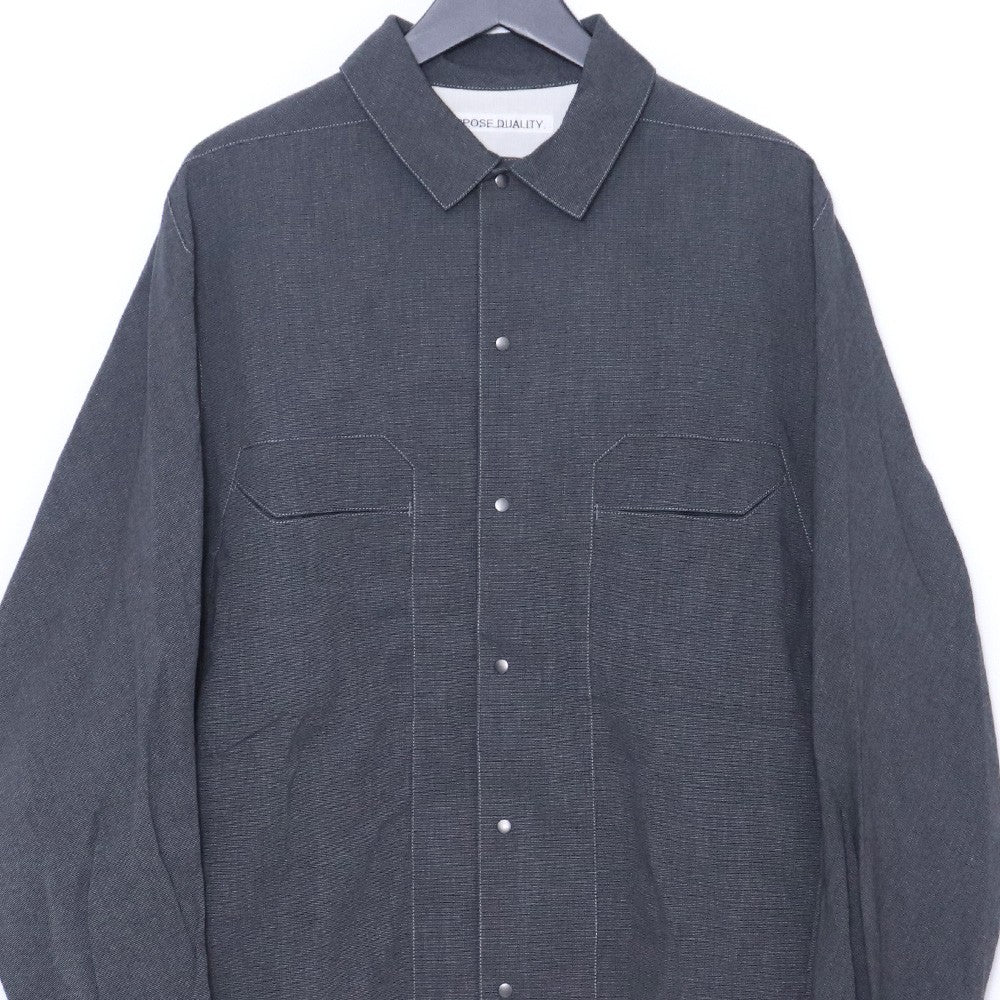 OPPOSE DUALITY 25AW Panel Button-Up Shirt Gray Size 48