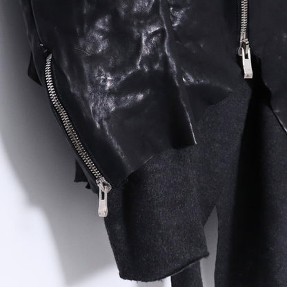 INCARNATION VITELLO SPALE CALF Leather Jacket Black Size M