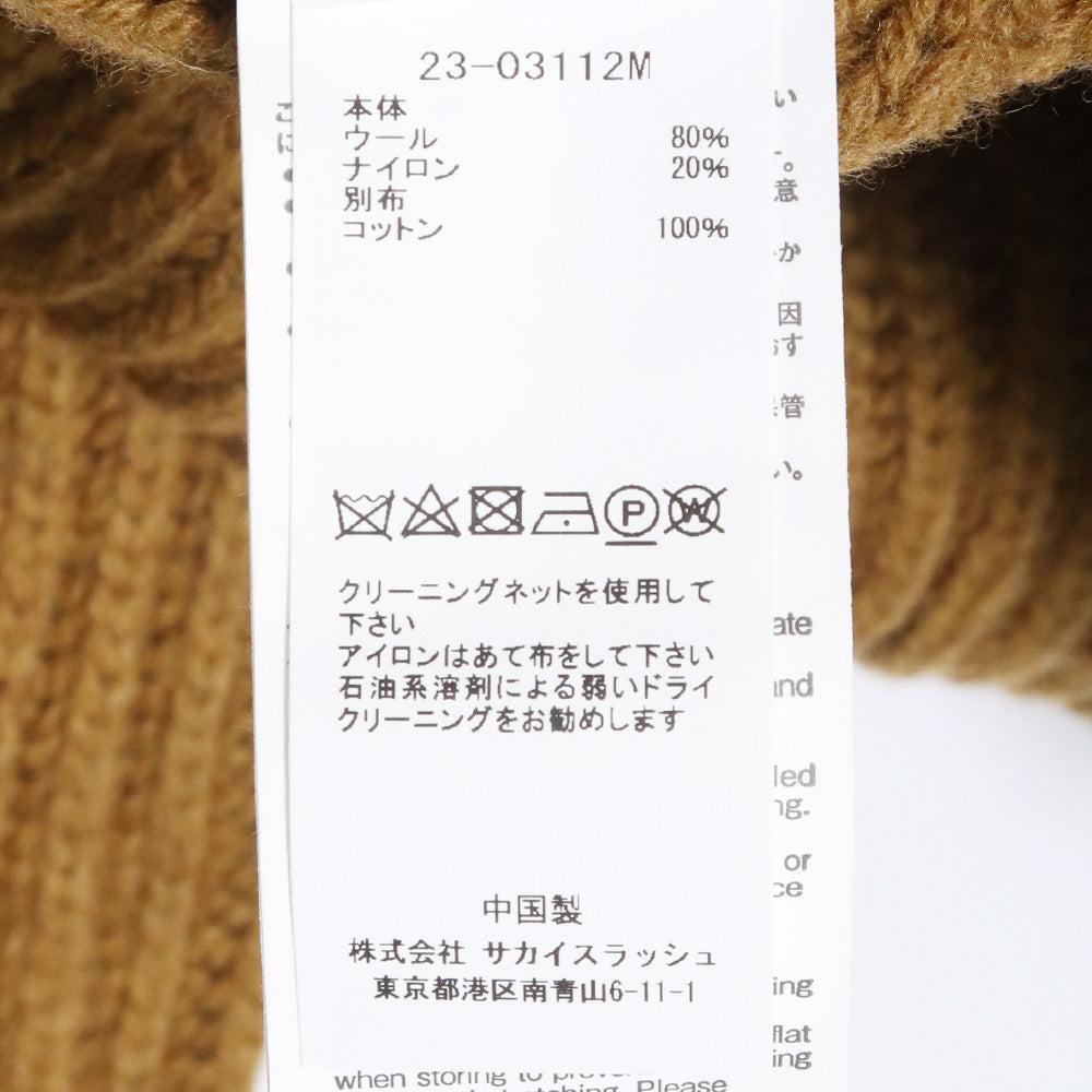 Carhartt Wip Sacai x 23AW Knit Pullover Detroit Beige Size 4