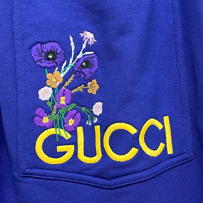 Gucci 22AW Lovelight Embroidered Jogging Pants Purple Size S