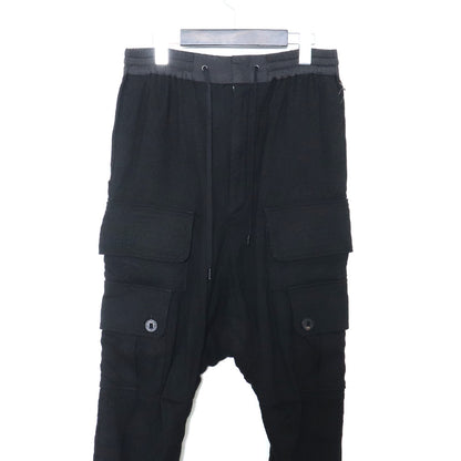 Devoa 21AW Ramie High Count Drop Crotch Pants Black Size 3