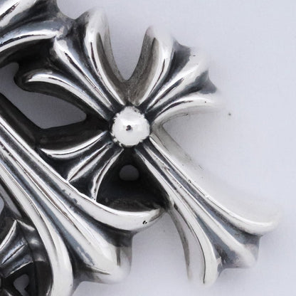 CHROME HEARTS Triple CH Cross Small Necklace Size F