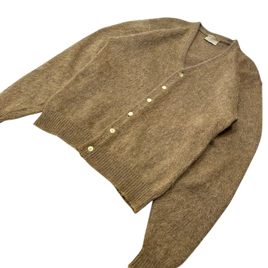 BRENT 60s Shaggy Mohair Cardigan Brown Size M
