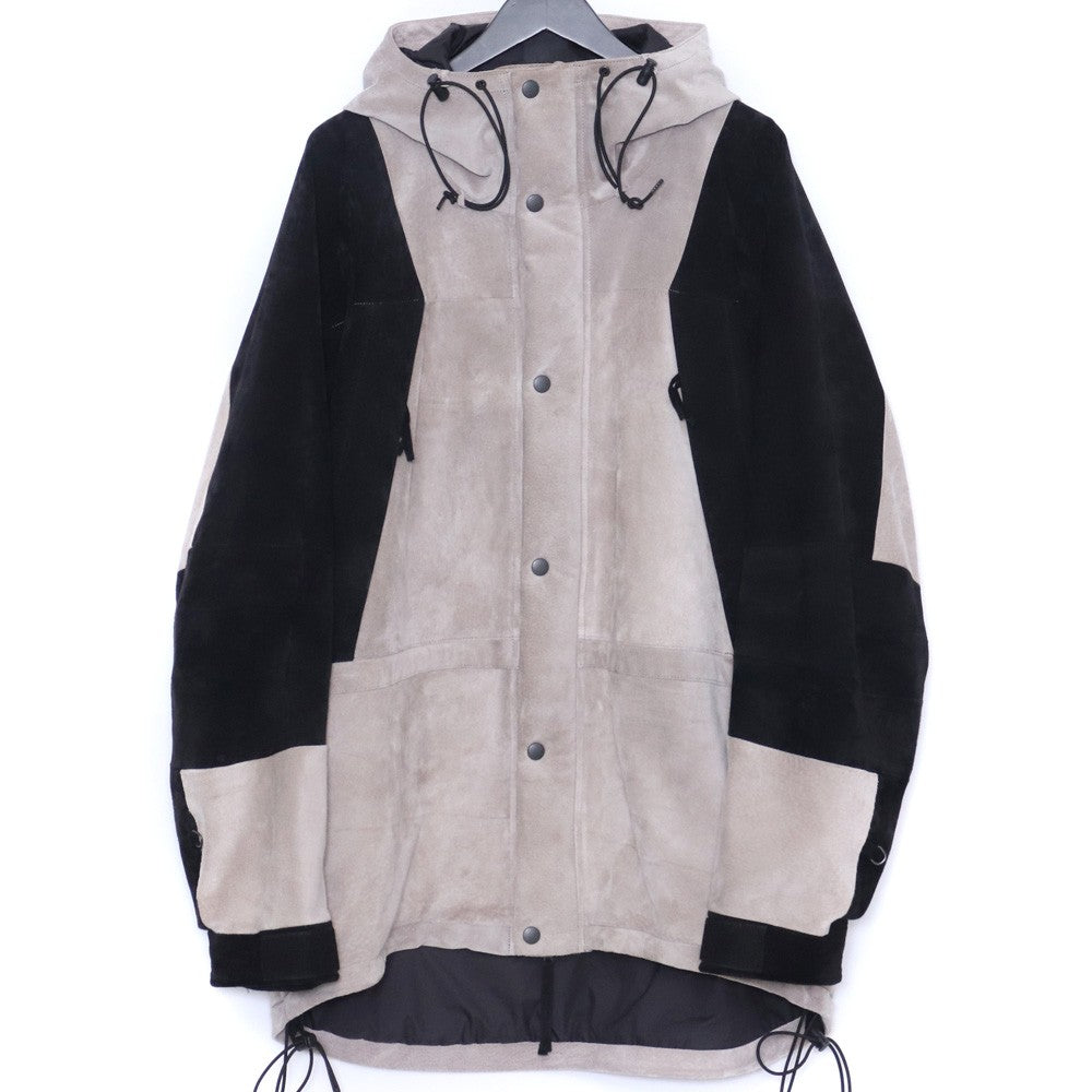 SEVEN BY SEVEN Leather Mountain Parka Jacket Gray Size S