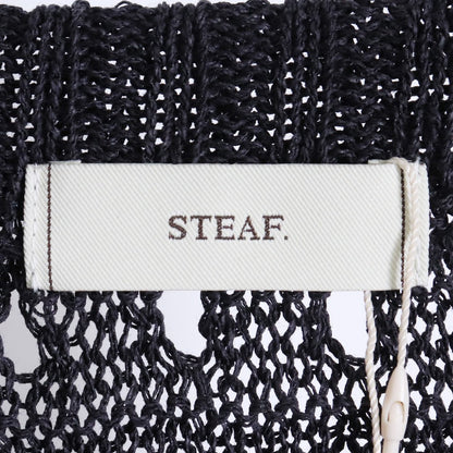 STEAF 26SS Hod Carrier Mesh Crewneck Sweater Black Size L