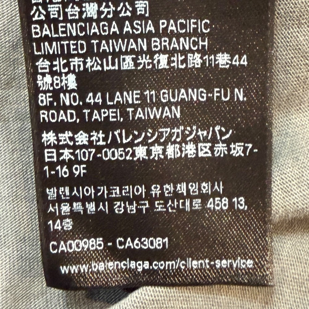 BALENCIAGA 25SS Human Being Print T-Shirt Gray Size 3
