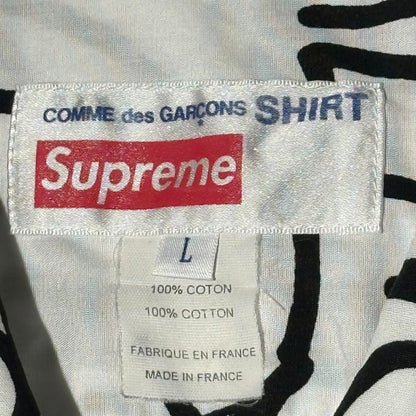 Supreme x CDG SHIRT 18AW Graphic Shirt White/Black Size L
