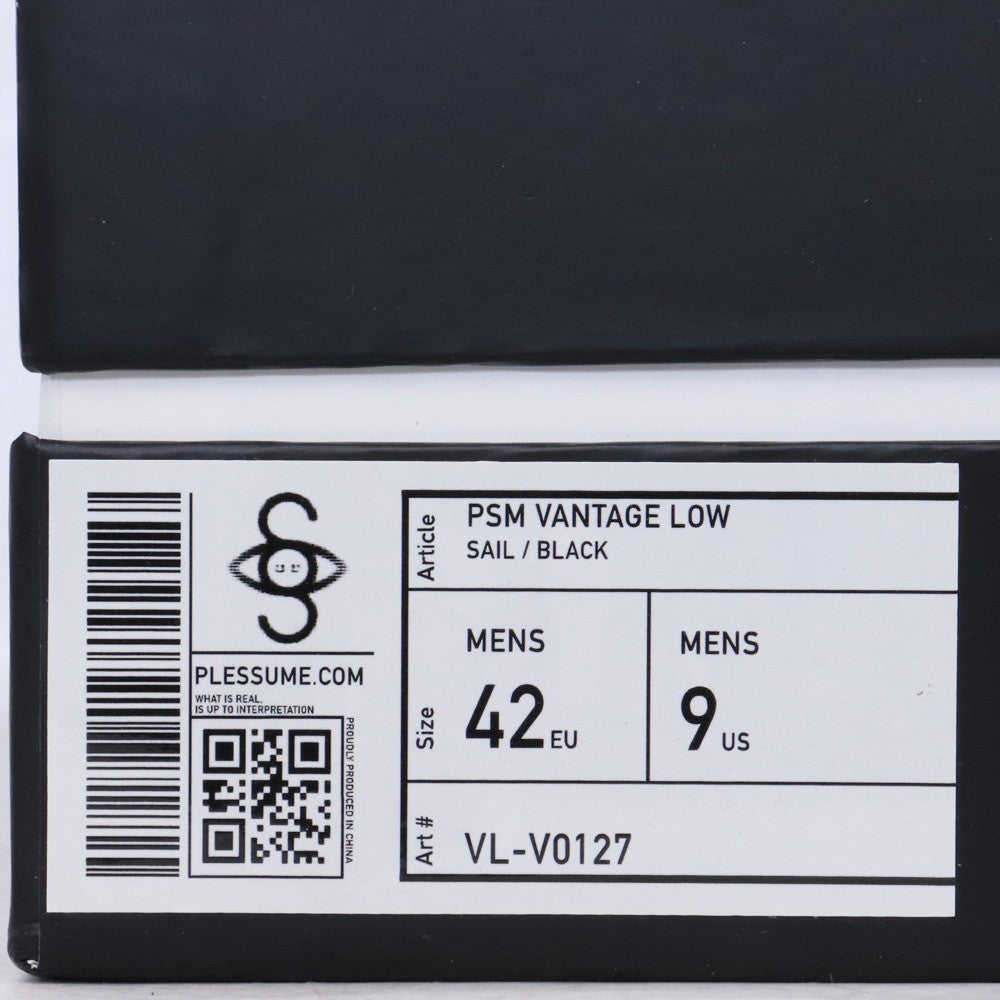 PLESSUME Vantage Low Sneakers Black White Size EU 42