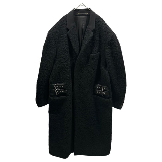 PAUL SMITH 19AW Side-Belt Boa Chester Coat Black Blue Size L