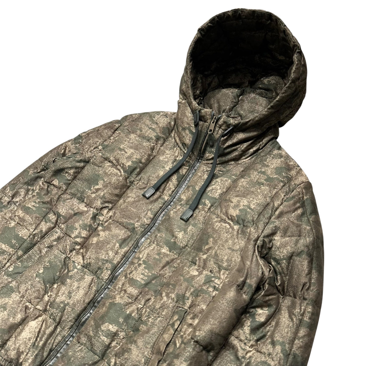 DOLCE&GABBANA Camouflage Quilted Jacket Green Size 44