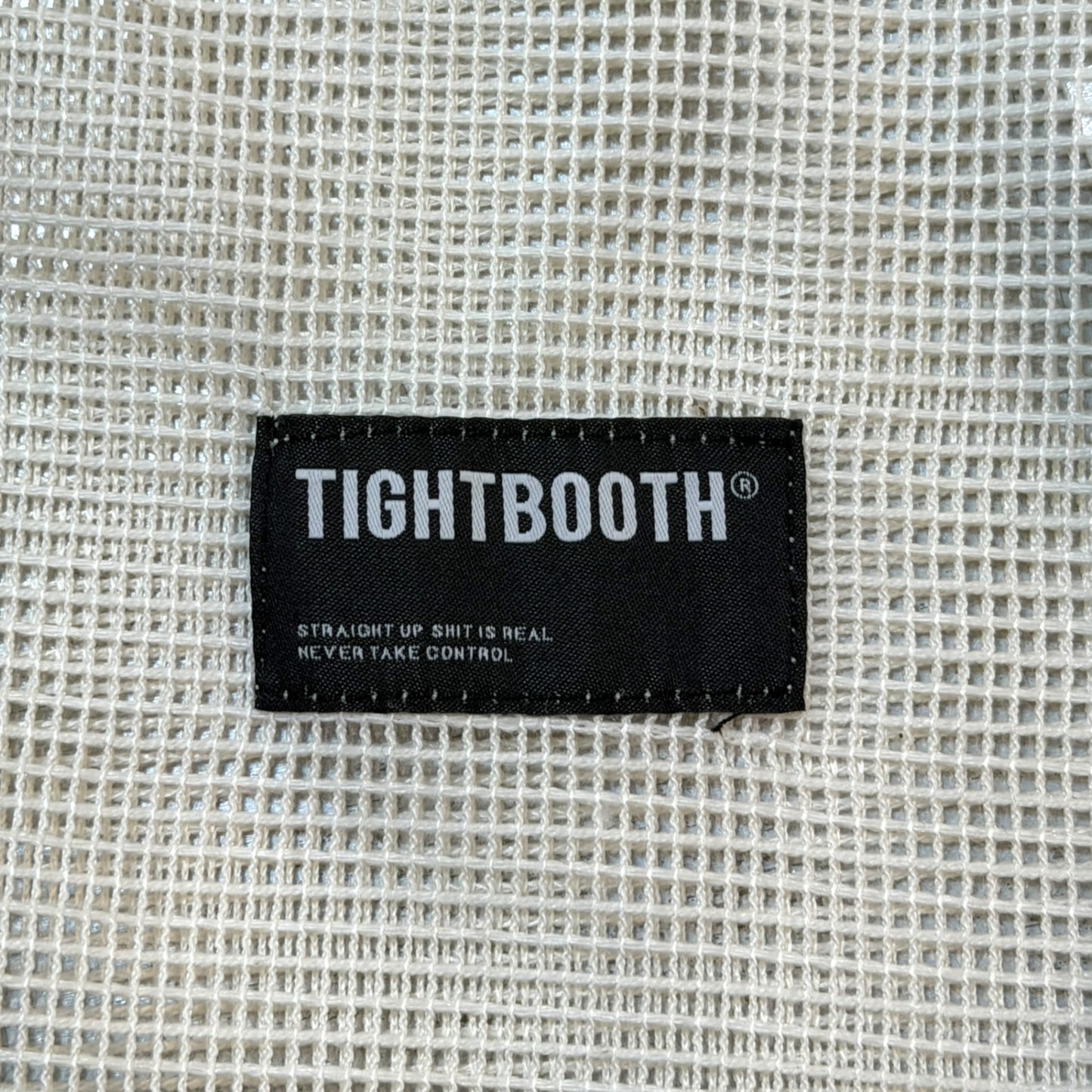 TIGHTBOOTH Mesh Skipper Shirt White Short Sleeve Size XL