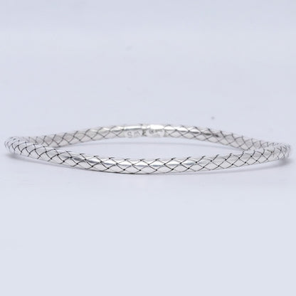 BOTTEGA VENET Intrecciato Bracelet Silver Size S