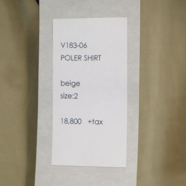 VAST 18AW Made in Japan Long Sleeve Shirt Beige Size 2