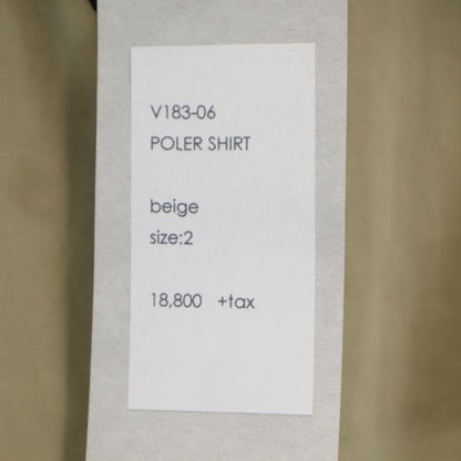 VAST 18AW Made in Japan Long Sleeve Shirt Beige Size 2