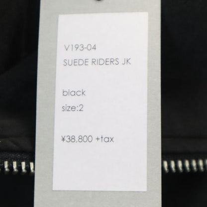 VAST 19AW Suede Rider Jacket Black Size 2