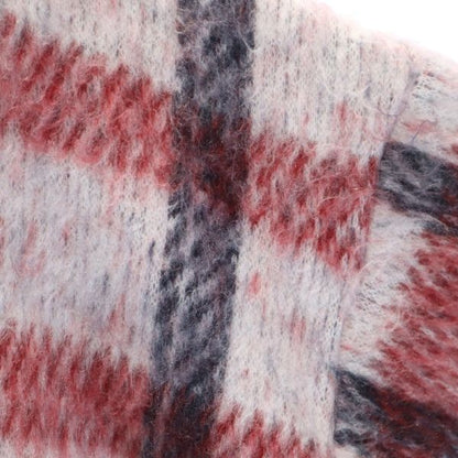VAST 17AW Japan Wool Blend Plaid Shaggy Knit White Size 2