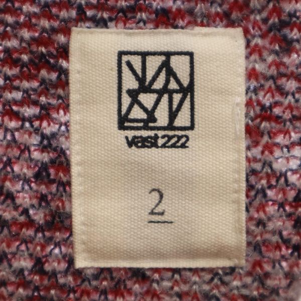 VAST 17AW Japan Wool Blend Plaid Shaggy Knit White Size 2